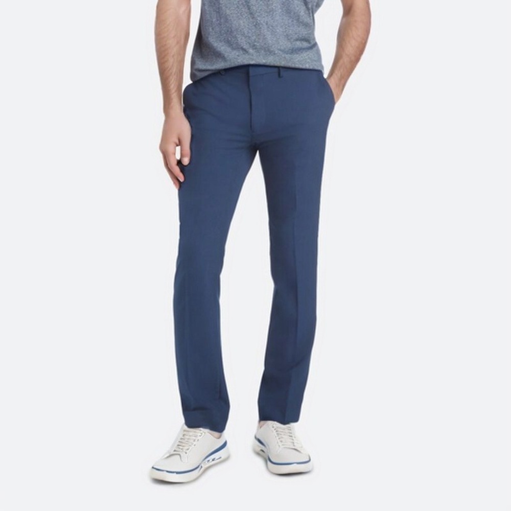 Kenneth Cole Reaction Dress Pants Mens 32x29 Blue Skinny Fit Stretch Trouser NWT